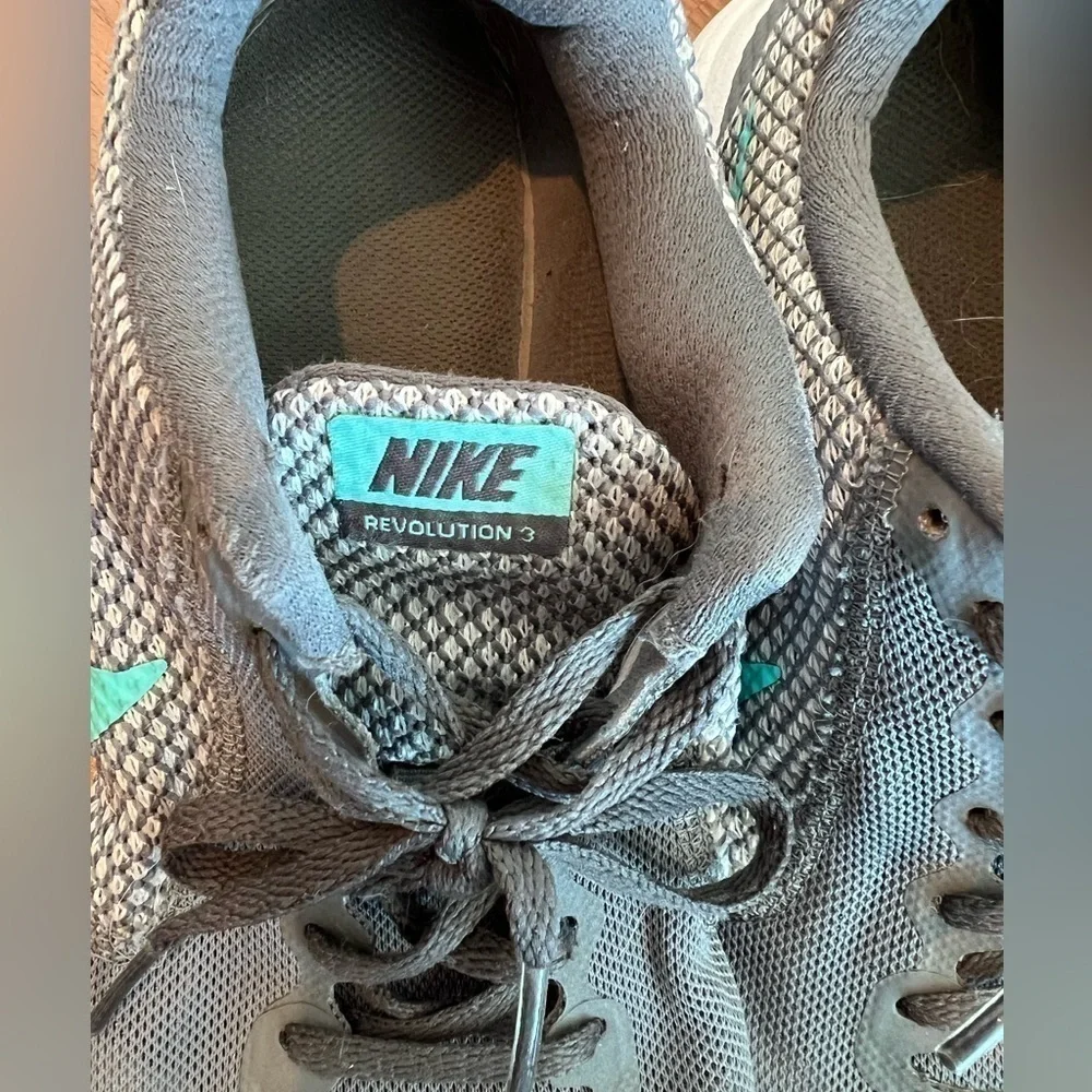 Nike Revolution 3 Womens Gray Turquoise Shoes